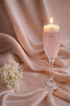 Femmora Handmade Luxury Gel Candle in Champagne Flute | Musk Melon