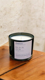 Femmora Handmade Black Jar Black Oud Scented Candle for Home & Office