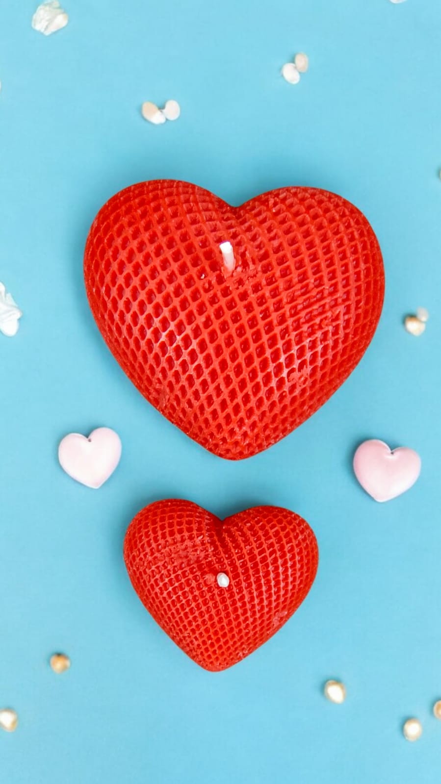 Femmora Handmade Heart Shape Ocean Breeze Candles – A Gift of Love & Calm (Pack of 2)