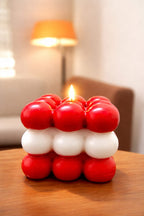 femmora candles bubble candle soy wax red white
