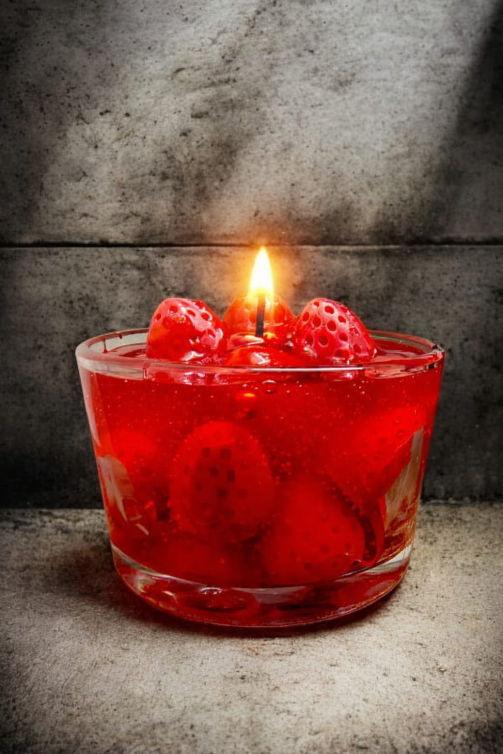 femmora candles melted strawberry gel candle