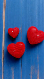 Femmora Handmade Ocean Breeze Heart Shape Candles – Valentine’s Day Gift (Pack of 3)