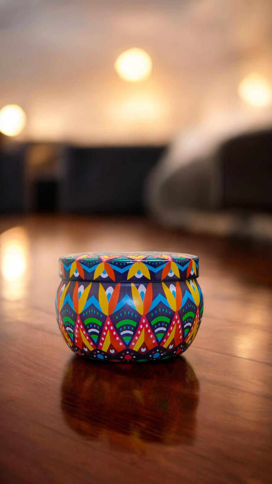 Femmora Handmade Mandala Art Candle Tin Jar