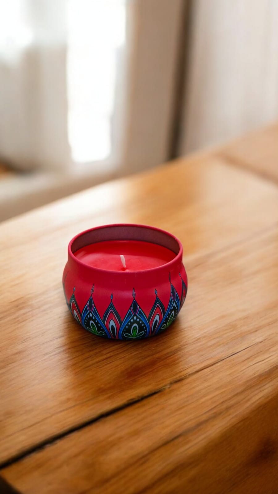 Femmora Handmade Mandala Art Candle Tin Jar
