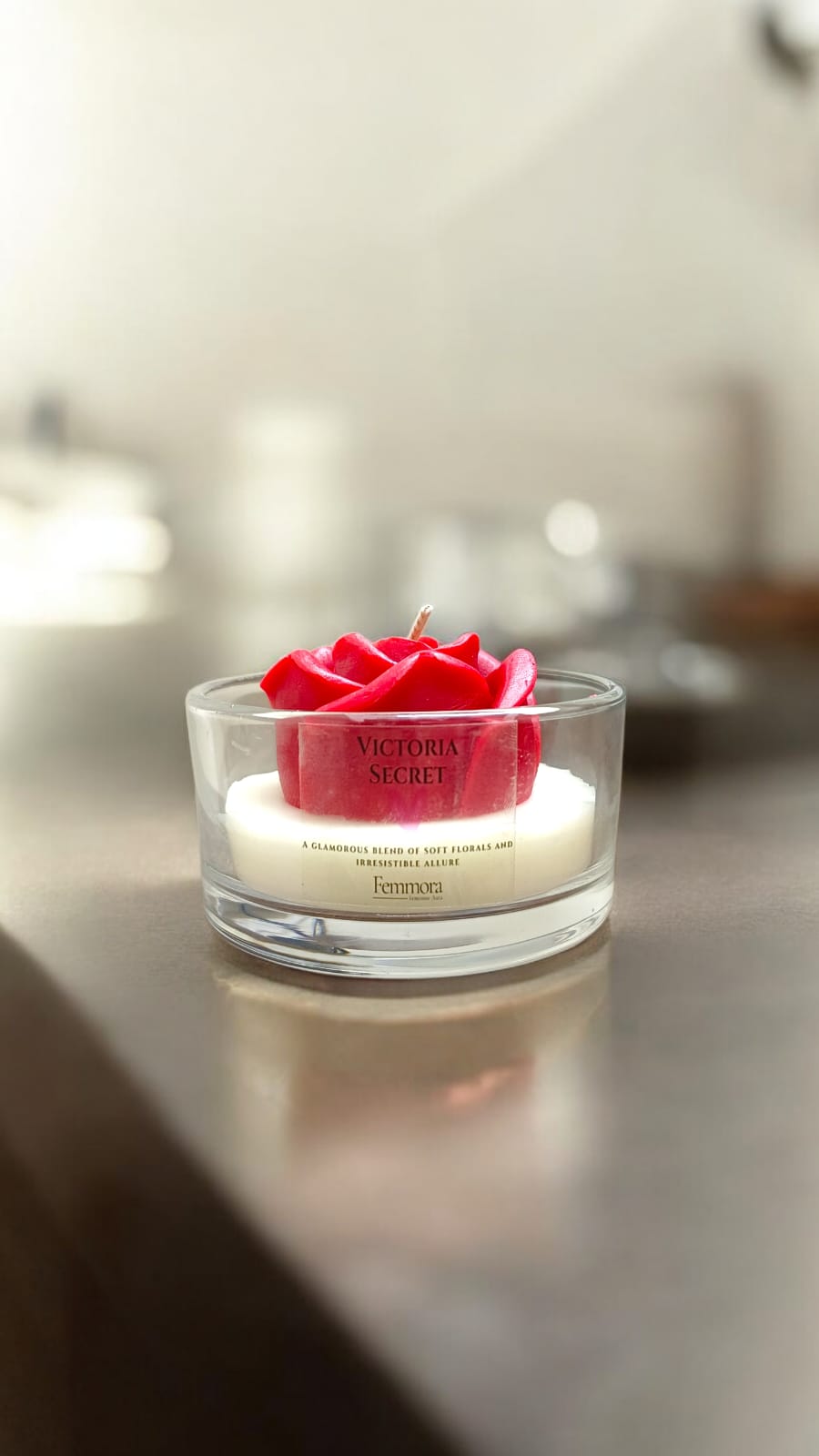 Femmora Handmade Floral, Fruity, Sandalwood Candles in Jar | White & Red Combination