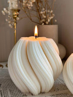 swirl ribbed candle vanilla caramel